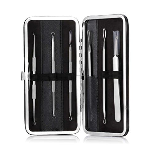Blackhead Remover Tools 6-in-1 with Detailed Instructions EINLIN Acne Pimple Blemish Extractor Comedone Removal Kit Anti-bacteria Best for Face Nose Skin