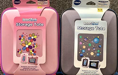 MobiGo Vtech InnoTab Storage Tote Bundle (Blue & Pink) - Two Storage Totes Included! (Bundle Six)