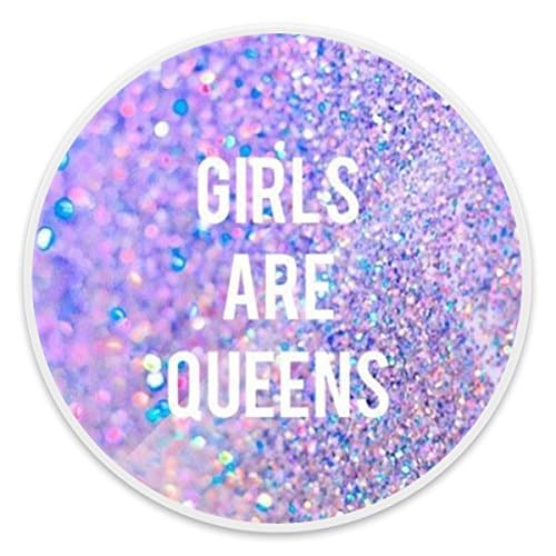 Customize Multi-Function Mounts and Stands,Expanding Stand Grip Pop Mount Socket for Smartphones, iPhone and Tablets - Girls Are Queens White