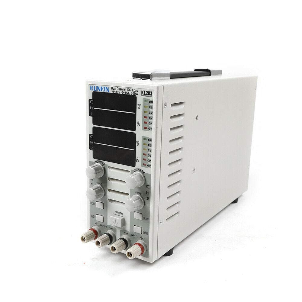 DC Electronic Load KL283 2CH Dual Channel Adjustable LCD DC Electronic Load Instrument Battery Capacity Tester for LED Power Supply Test