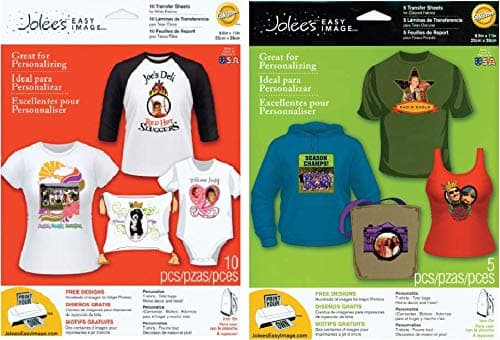 Jolee's Boutique Easy Image Iron-on Transfer Paper Bundle(White Fabrics and Colored Fabrics)