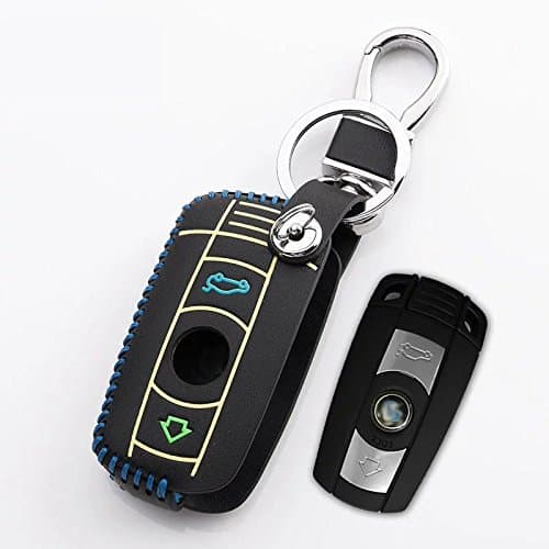 Generic Car Key Leather Case Remote Holder For Bmw 1 3 5 Series X1 X5 X6 Z4