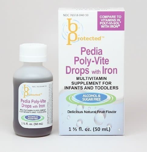 3 Pack Pedia Poly-Vite with Iron 50 mL by BProtected
