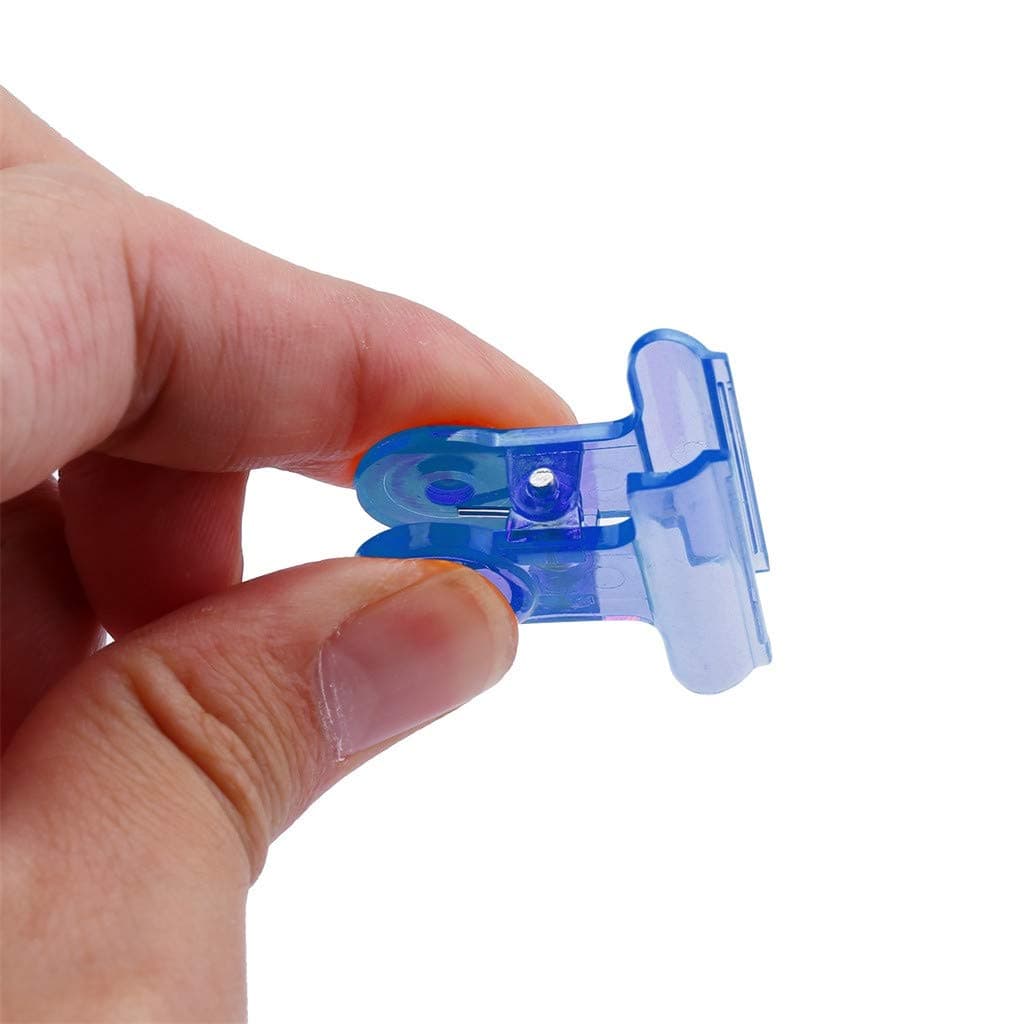 5PCS Rusian C Curve Nail Pinching Clips Tool Multi Function Acrylic Nails Random Color (Blue)