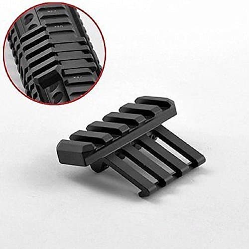 MUDCAT Outdoors (BLACK) Tactical Extremely Low Profile Offset mount for Picatinny Quad Rails , for: Weapons lights, red & green dot laser, for Surefire, Streamlight, Leapers, and many others