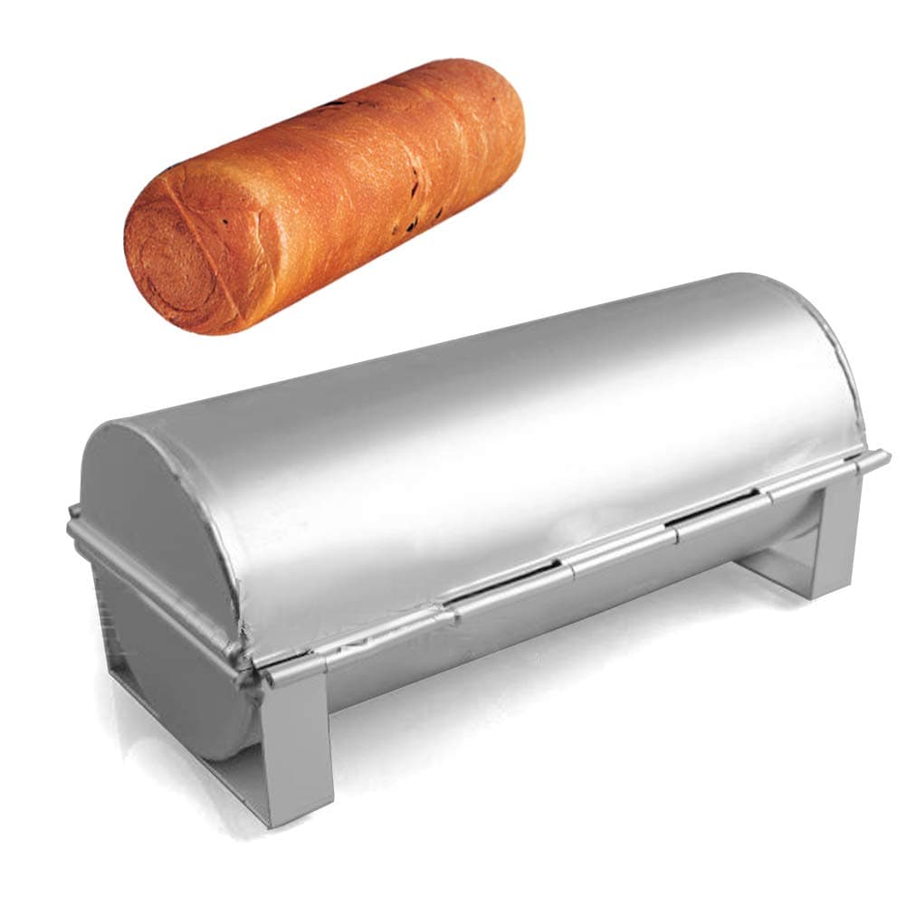 Silver S Size Round Shape Toast Bread Mould Open-Close Style Ripple Round Toast Bread Cake Mould Decorating Baking Tool