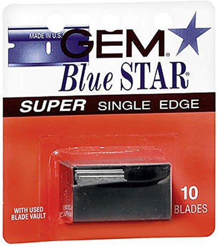 Gem Blue Star Super Single Edge Blades 10 ea (Pack of 6)