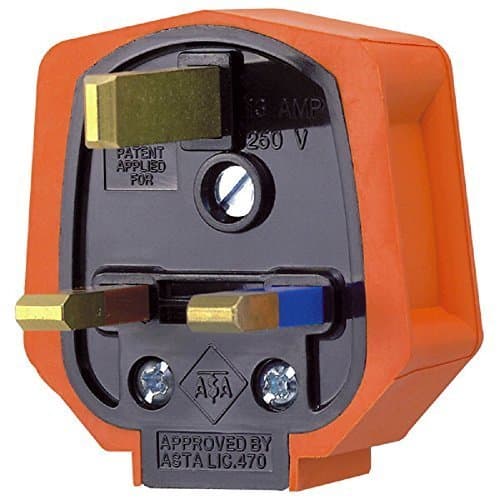 5 PACK MK DURAPLUG RUBBER 13 AMP MAINS ELECTRICAL PLUG ORANGE by DURAPLUG