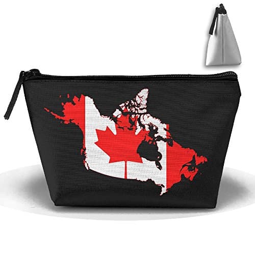 Canada Map Flag Multifunction Portable Mini Makeup Bag Cosmetic Bag For Home Office Travel Sport Gym Outdoor