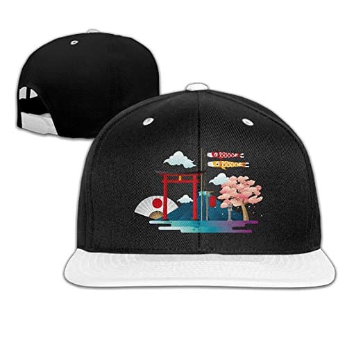 Creative Japanese View Element Design Cotton Snapback Hip Hop Flat Tongue Hats Adjustable Unisex Baseball Caps For Outdoor Sport