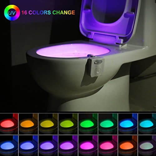 Toilet Night Light Motion Sensor, LED 16 Color Change Automatic Activated Fun Bathroom Inside Potty Bowl Nightlight with Scented Aromatherapy Air Freshener, Novelty Gift for Kids Boys Toddlers, Adults