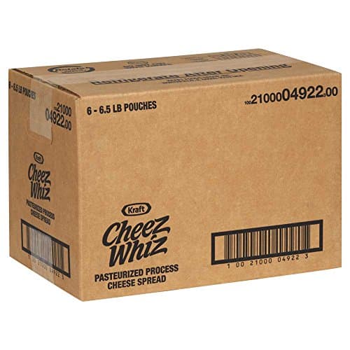Cheez Whiz Pasteurized Process Cheese Spread, 6.5 Pound - 6 per case.