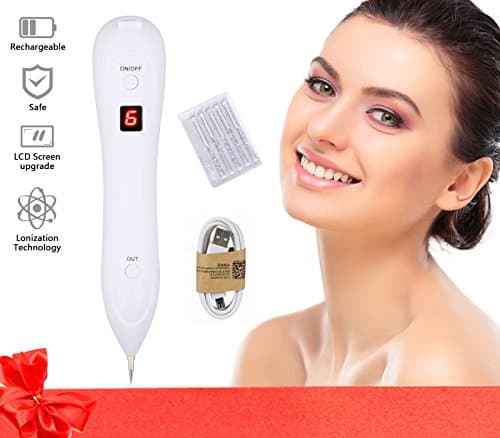 Dot Mole Removal Pen, Portable Freckle Dot Mole Dark Spot Tattoo Removal Pen Beauty Skin Machine, Replaceable Needles &amp; USB Charging