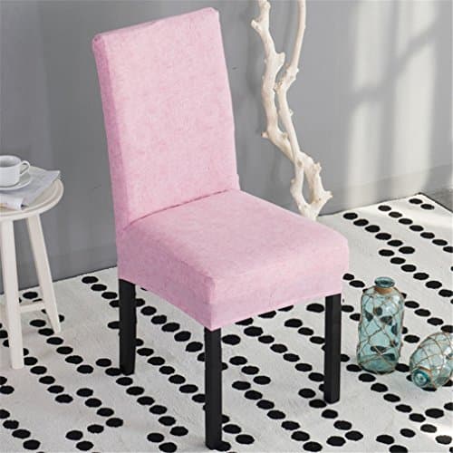 QsyyHome Chair Cover Clipcovers Removable Stretch Elastic Protector Covers for Dining Room Hotel Banquet Ceremony Party Pink 6 Pieces