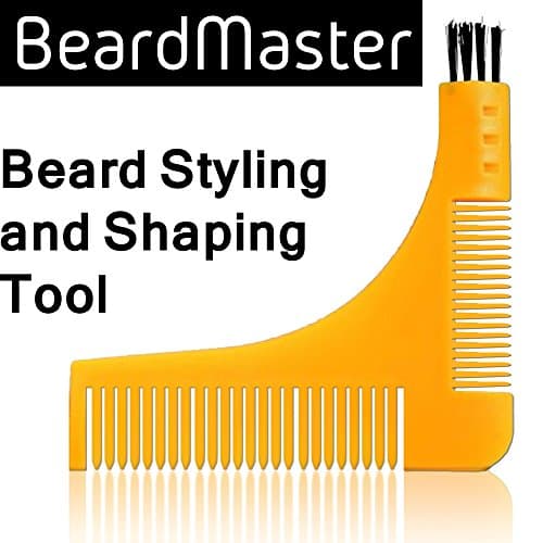 Beard Shaping Tool and Beard Comb with Beard Template