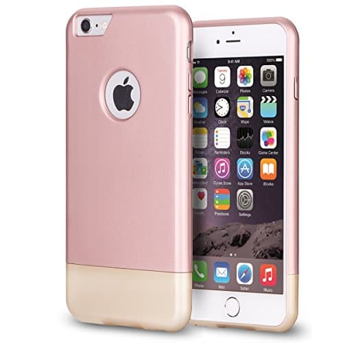 iPhone 6 Plus Case, Moze iPhone 6 Plus Case Protective SOFT-Interior Scratch Protection Slider Style Hard Case for iPhone 6 Plus - Rose gold/Champagne Gold