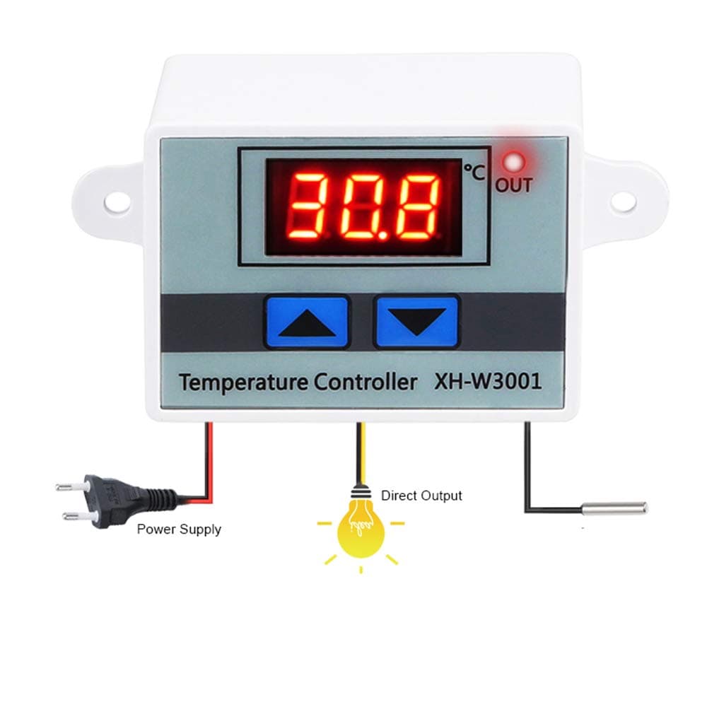 LKSDD Temperature Controller,LED Digital Temperature Controller for Heating And Cooling Incubator Thermostat NTC Sensor,110v220v