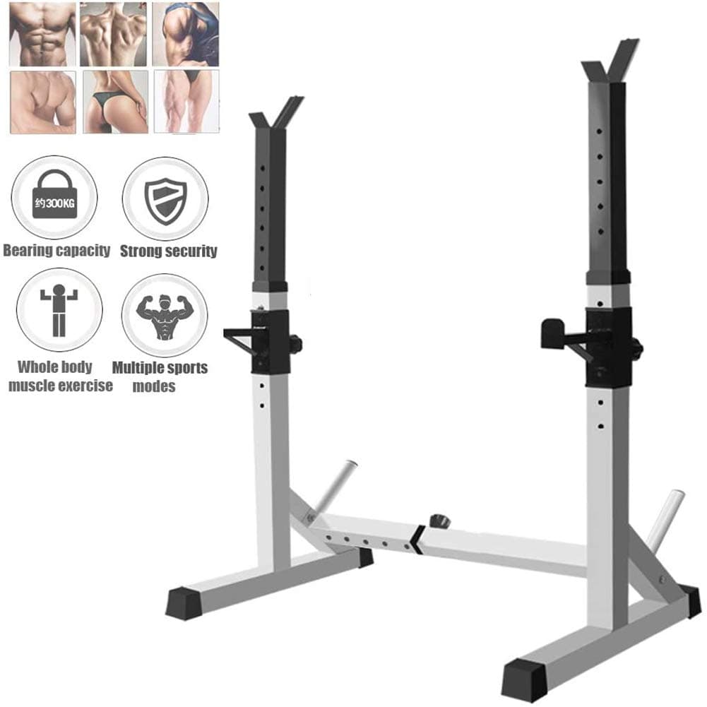 POEO Multi Function Adjustable Squat Rack, Bodybuilding Barbell Stand, Home Fitness Equipment, for Home Gym Squat Strength Training