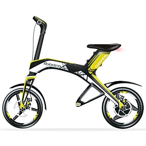 Robstep 14 Inches Portable Mini E Bike, With Bluetooth & USB, 300W Motor. 15° Climbing. 48V 7AH Li-ion Battery,Quick Folding & Soon Charging, 30km Endurance. Both Disc Brakes.