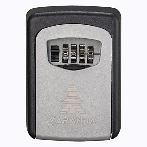 Key Lock Box Wall-mounted, Security Colorful Combination Key Safe Box, Waterproof Key Lock Box for Indoors or Outdoors (Grey)