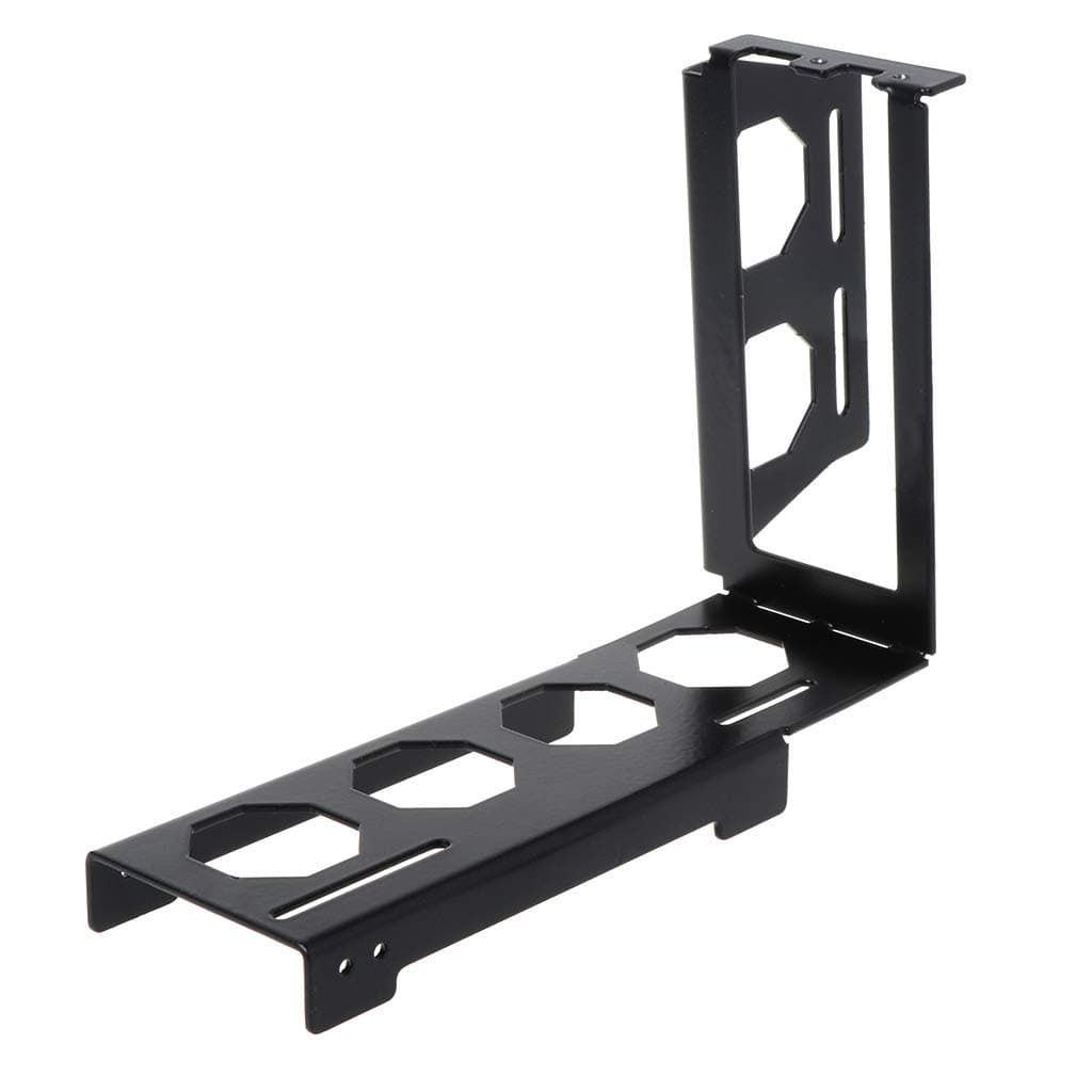 watersouprty DIY Metal Graphics Card Bracket Riser Fixed Vertical ATX Case PCI-E 16x x16 Internal Brackets Stent Stand Holder Accessories