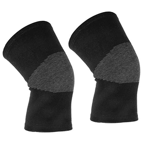 Topperone Knee Neoprene Sleeves Support &amp; Compression - Support for Running ,Hiking and Recovery Sports,Running,Jumpers Knee,Wrap,Relieves Pain,Best Braces - Volleyball &amp; Best Squats ,Black (Medium)