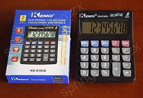 Black simple Basic Calculator with touch tone 8 Digit big display