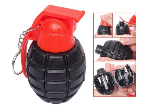 Bluesea77 6 in 1 Grenade Shape Portable Hardware Tools Screwdriver Sets Black + Red