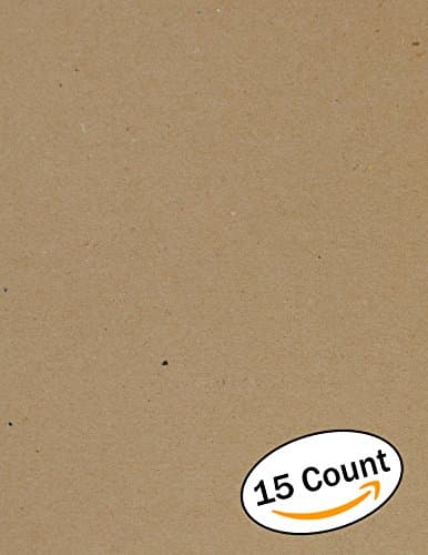 Studio 12 Chipboard Sheets. Kraft Brown. Great for Model Building, Scrap-Booking, Creative Projects and Protecting Valuable Photos and documents. (8.5" x 11") (Pack of 15)