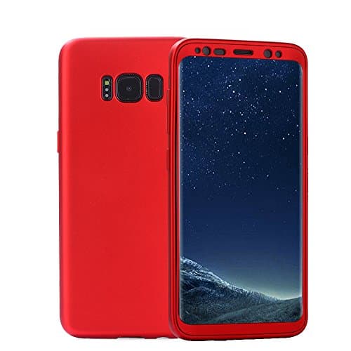 CXCase Galaxy S8 Plus Case, Full Body Protection, Matte Slim TPU Case, Dual Layer, Improved For Samsung Galaxy S8 Plus (SM-G9550) - Red