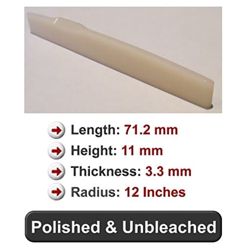 Polished Bone Saddle - Fits Many Post-2000 Gibson® Guitars. Unbleached.