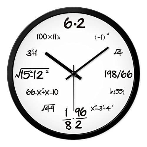 AllenSimpleArt Simple Style Creative Mathematical Function Musical Note Chinese Characters Wall Clock 12 Inches