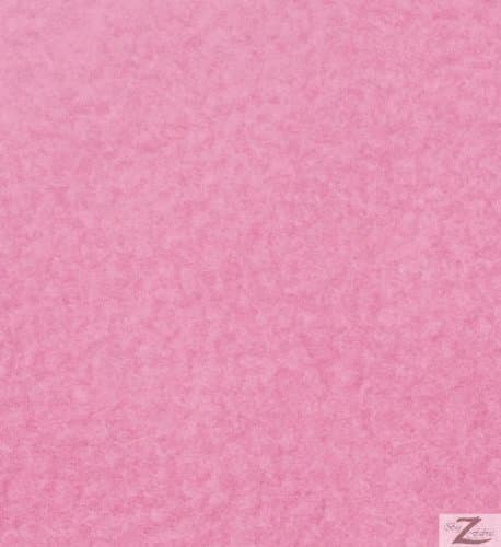 PINK SOLID POLAR FLEECE ANTI-PILL FABRIC 60 WIDTH SOLD BY THE YARD by Big Z Fabric