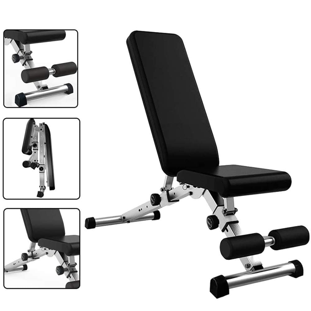 Starsmyy Adjustable Weight Bench Foldable Workout Bench, Adjustable Sit Up Incline Abs Benchs Flat Fly Weight Press Fitness, Backrest/Seat, Multifunctional Adjustable Dumbbell Bench