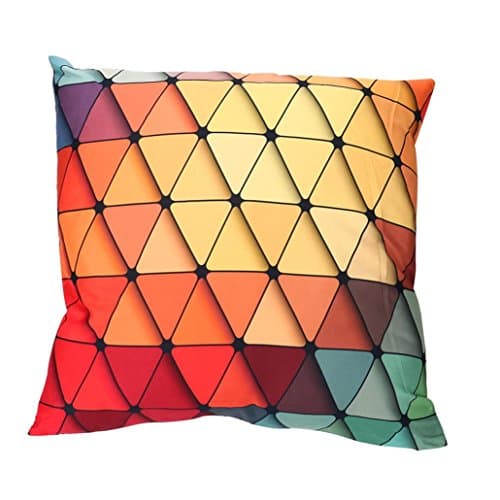 Leyorie Multicolor 3D Print Pillow Cases Polyester Sofa Car Cushion Cover Home Decor