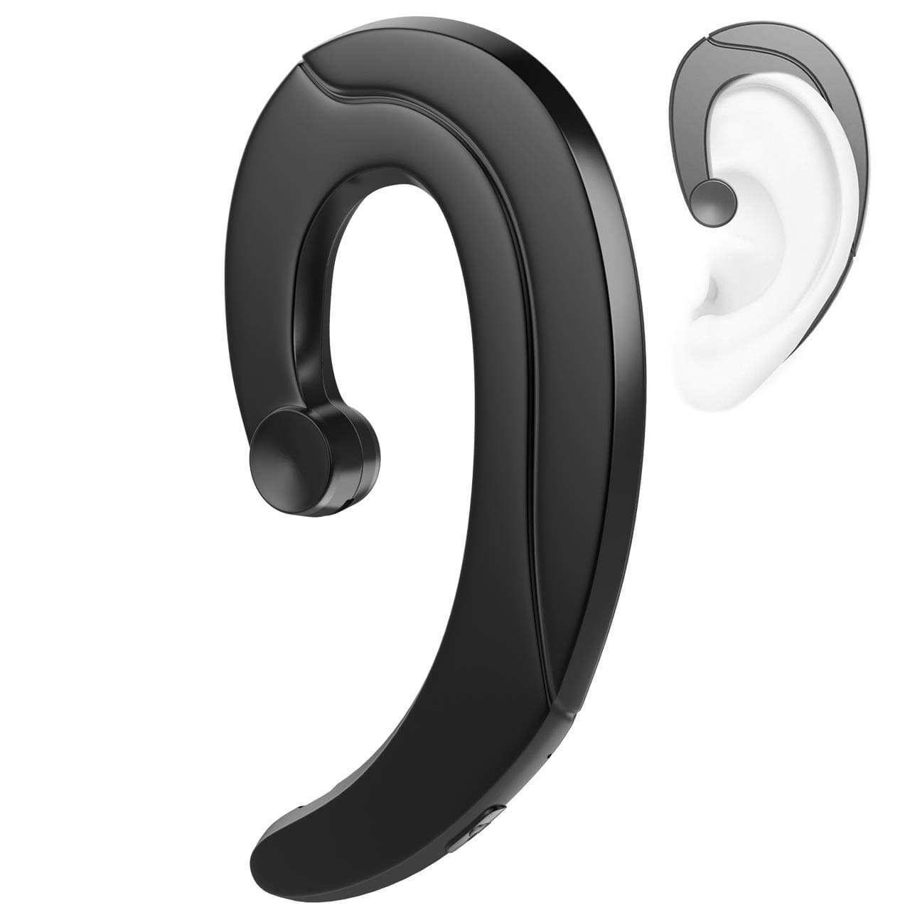 Non Ear Plug Bluetooth Headset Wireless Headphones with Microphone Handsfree Painless Wearing Music Sport Earphones for Running Business Driving