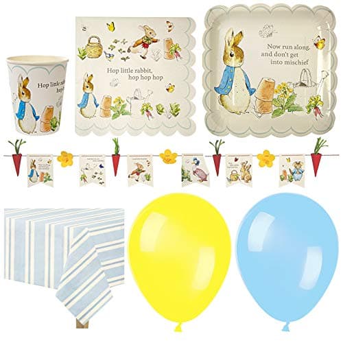 Peter Rabbit Easter Party Supplies - Deluxe Pack for 12