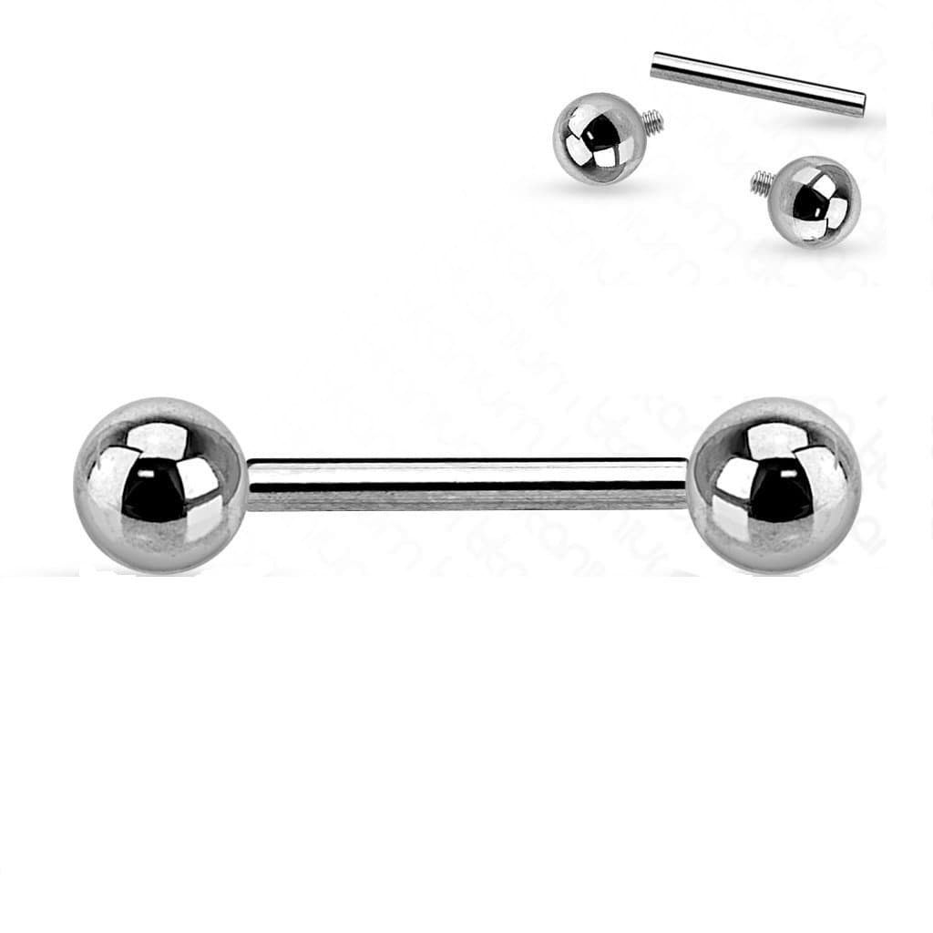 Titanium Internally Threaded Barbell - 1.6mm