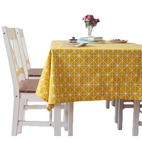 meioro Table Cloth, Rectangular Tablecloth, Cotton Linen Table Cover, Simple ...