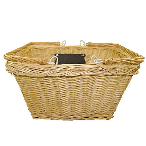 Bicycle Bike Wicker Front Handlebar Cargo Basket Quick Release
