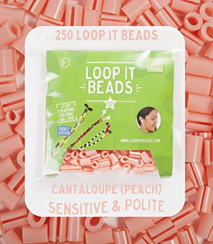 Friendly Bands Loop It Beads 500/Pkg-Cantaloupe