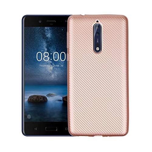 NOKIA 8 Case, Ultra-thin TPU Cases Defender Soft Cover with Silica Gel Design for Nokia 8 (Rose Gold)