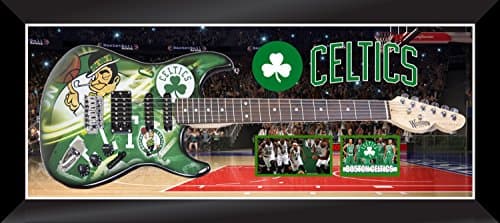 Boston Celtics Custom Framed Woodrow Guitar