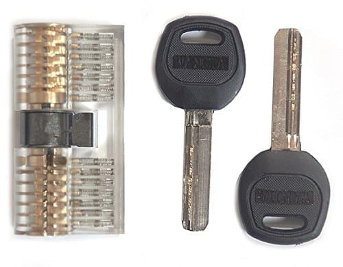 Transparent Cutaway Practice Dual 7 Pins Lock Locksmith Teaching Skill Training