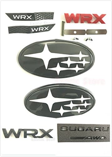 Exotic store Complete Kit 2015 2016 2017 Replacement Fender Grille Star Limited Trunk Black "WRX" Fender Badge Emblem For Subaru Impreza WRX STI Fender Emblem Badge (White)
