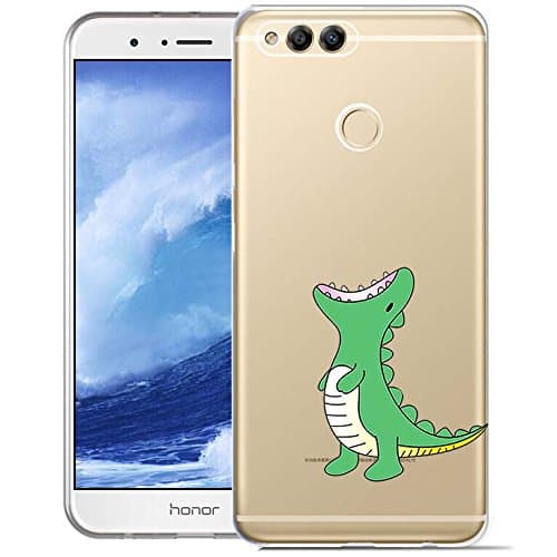 Honor 7X Case, ocketcase® TPU Soft Silicone Gel Back Cover Case Transparent Shockproof Protective Shell Bumper for Huawei Honor 7X (color 02) + Free Universal Screen Stylus
