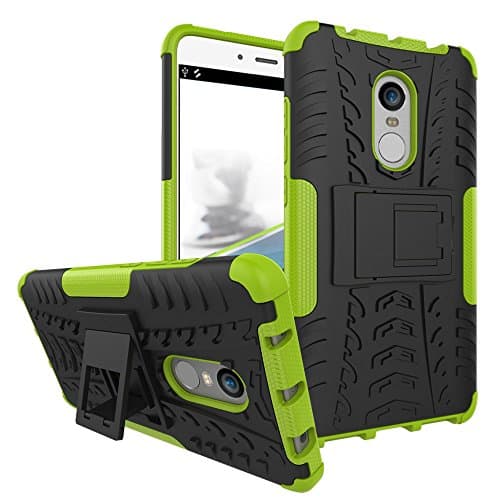 Redmi Note 4 Case, Nicelin Hard PC Material Cover and Silicone Inner Holder 2 in 1 Kickstand Case for Xiaomi Redmi Note 4 (Green)