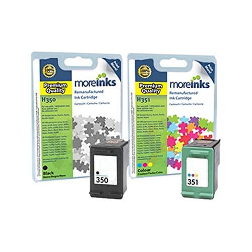 Moreinks - 2 Black / Tri-Colour Premium Compatible Printer Ink Cartridges to replace HP 350 / HP 351 for HP Photosmart C4480 C4580 C5280 C4280 C4380 C4400 C4585 C4500 C4599 C4200 C4472 C4385 D5360 C4485 C4424 C5290 C5200 C4524 C4270 C4340 C4343 C4583 C4283 C4205 C4440 C4473 D5280 D5300 C4250 C4272 C4488 C4593 D5345 C4383 C4470 C4324 C4384 C4575 C4588 C4300 C4435 C4486 D5363 D5368 C4494 C4573 C4275 C4285 C4293 C4294 C4210 C4273 C4240 C5283 C5288 C5240 C5250 C5275 C4550 & More - Standard Cap