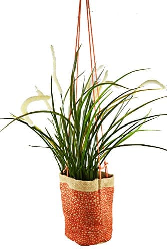 Hanging Jute Planter Bag Pebbles (Mango)