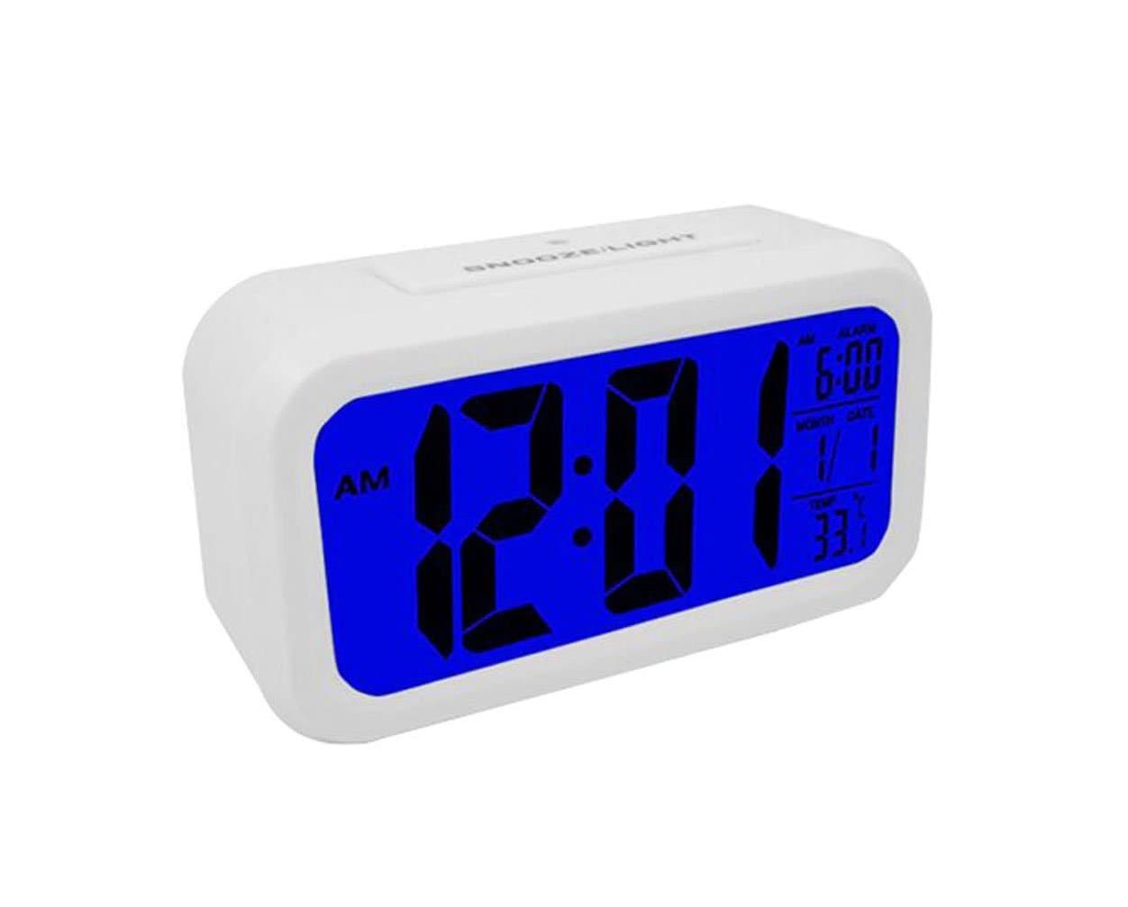 RuiChy LED Alarm Clock with Night Sensor and Light Sensor Digital Clock Digital Alarm Clock